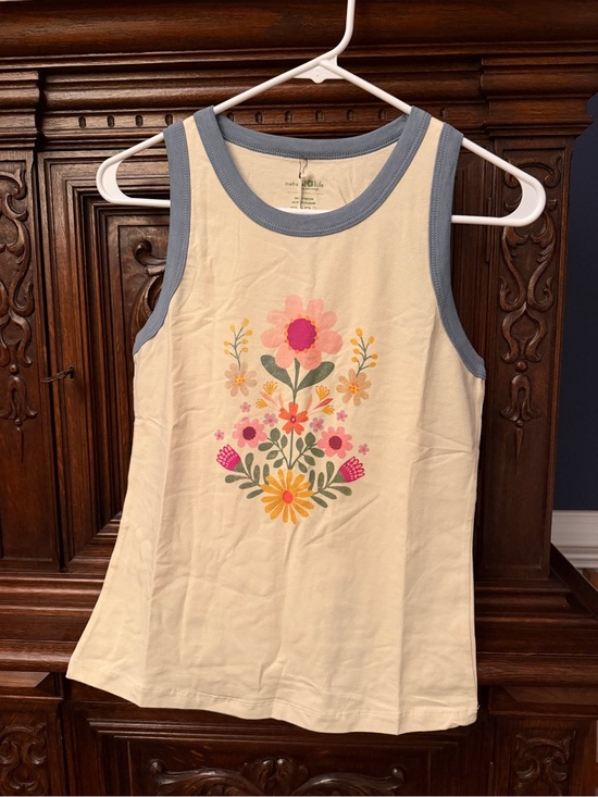 NATURAL LIFE Tops - NWT Natural Life Ringer Tank in Ivory Folk Flower, Size M